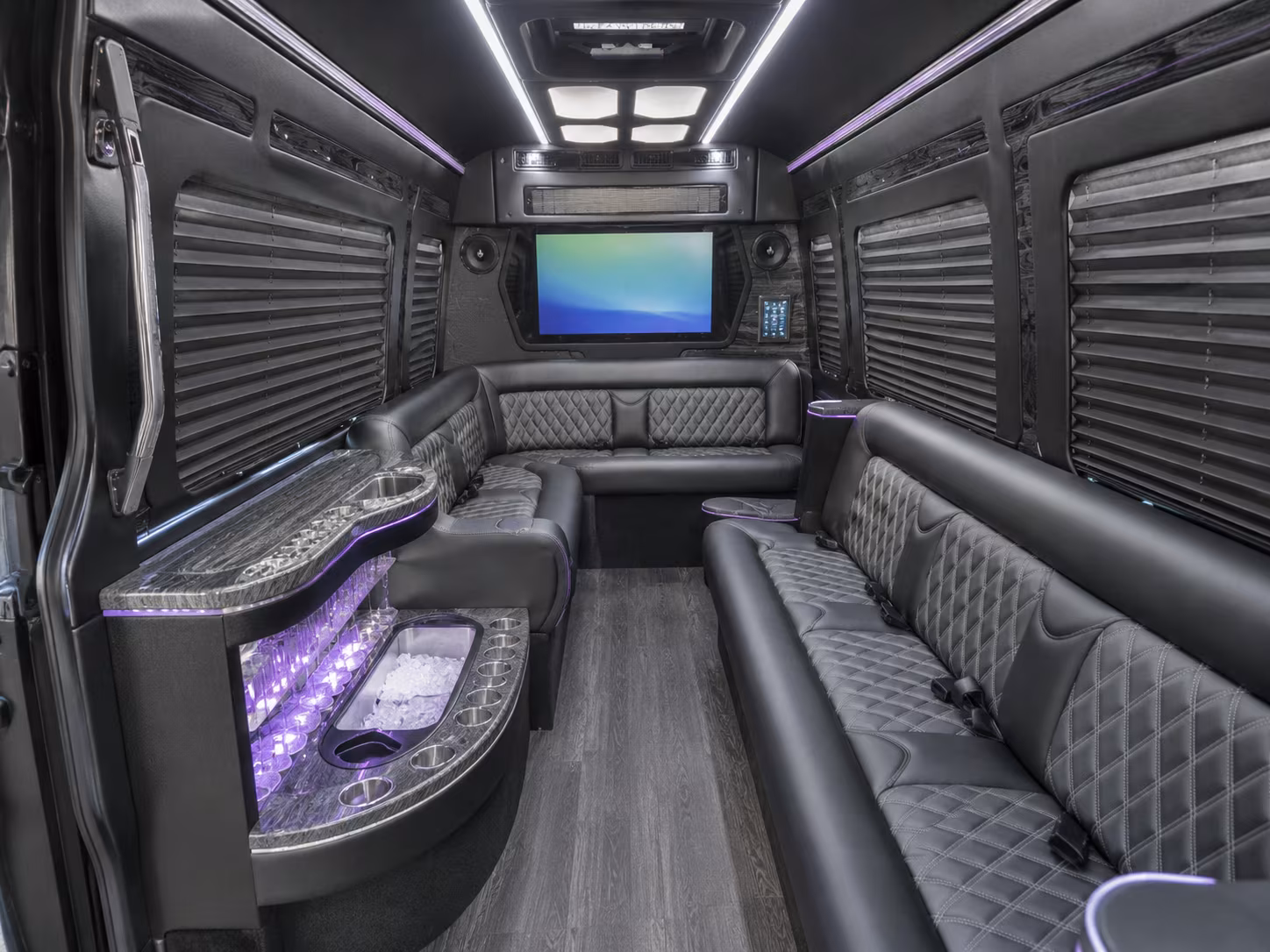 shawnee 50 passenger party bus inside