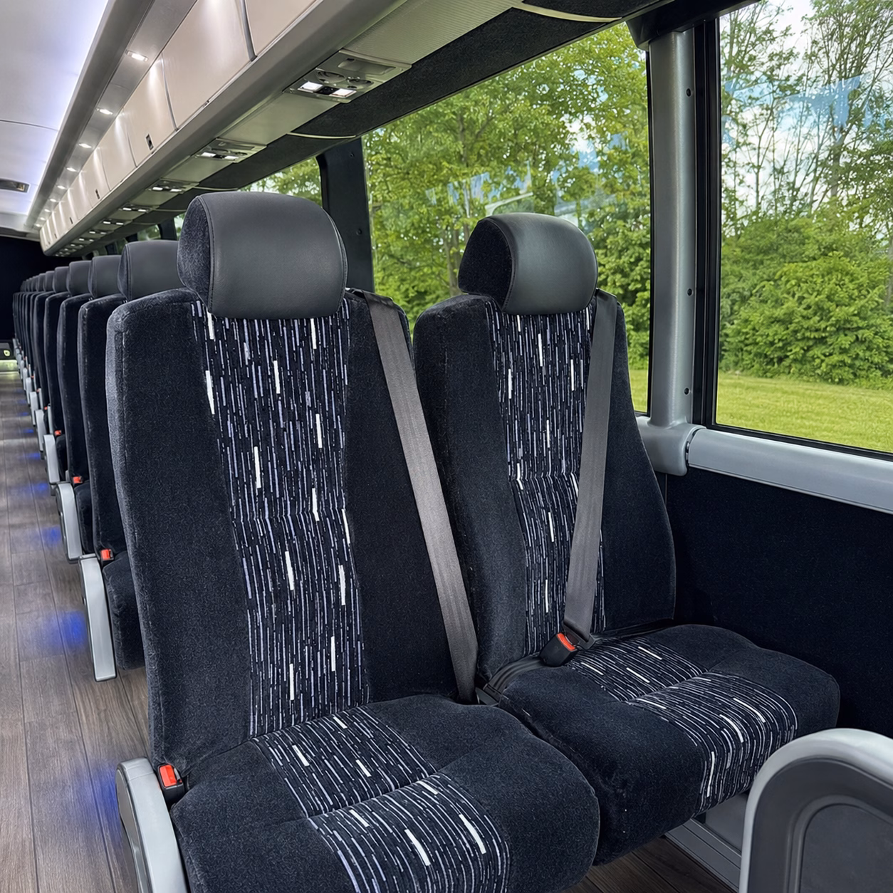 shawnee charter bus rental interior